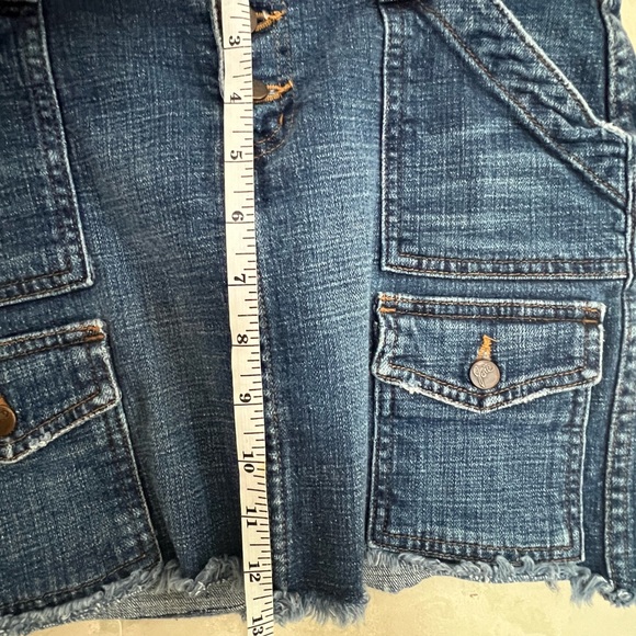 Joie denim pocket mini-skirt-size 6(fits like2/4) EUC - Picture 2 of 5